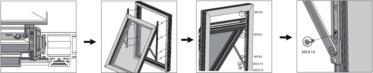 上悬窗系统安装步骤5